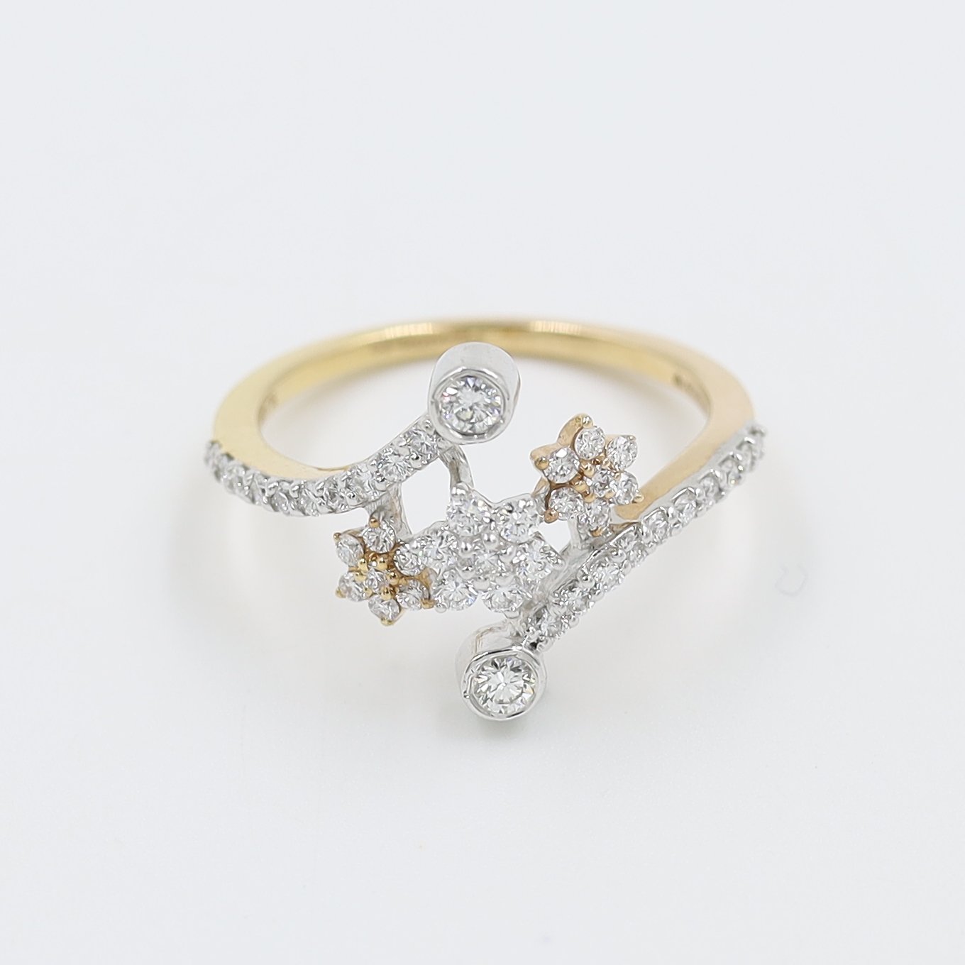 Alluring Cocktail Look Rose Gold And Real Diamond Ring