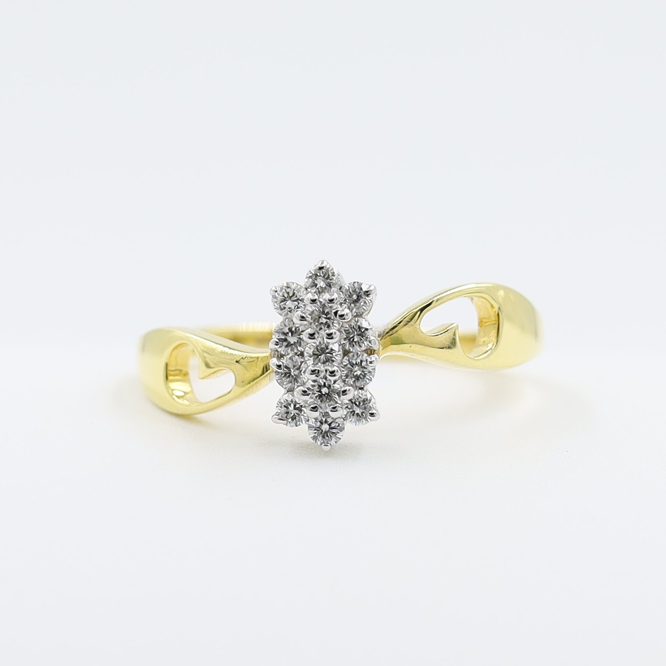 14Kt Yellow Gold Natural Diamond Fancy Ring