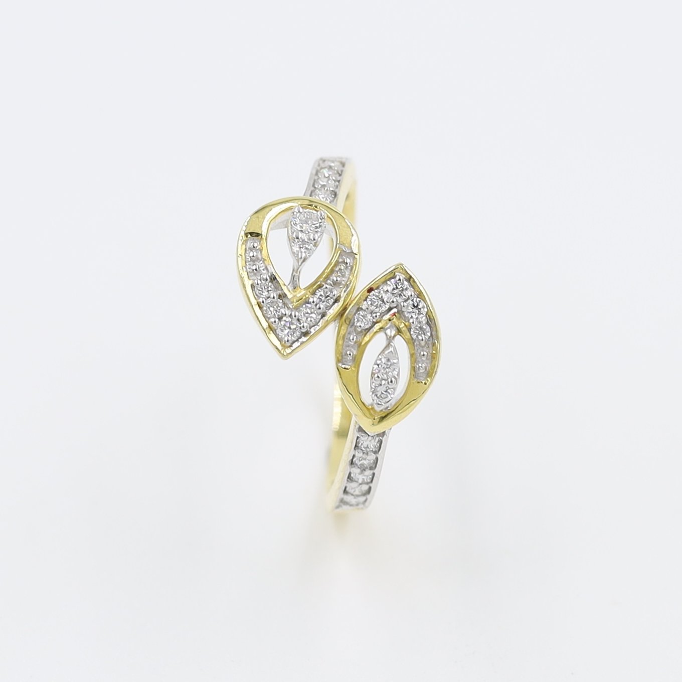 Buy Women 14-Carat Yellow Gold Ring with Diamonds Online at desertcartINDIA