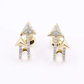 Surreal Rose Gold Diamond Earring