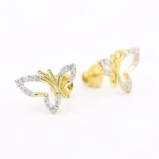 Butterfly Diamond Studded Earring