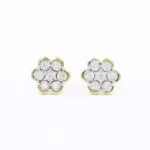 Floral 7 Diamond Stud Earring