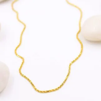 Rope Patterned Gold Chain-213814