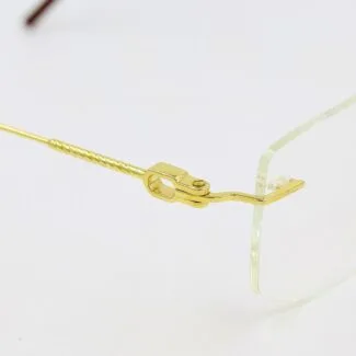 signature twisted Gold Eyeglass