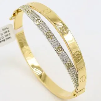 Dual-Band Cartier Love Bracelet | Gold Bracelet